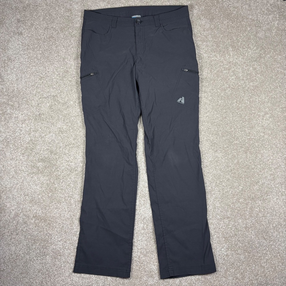 Eddie Bauer First Ascent Guide Pants Womens 12 Gray Hiking Cargo Outdoor Travel